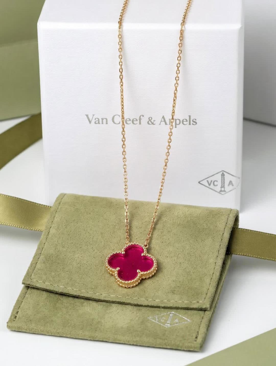 Van Cleef & Arpels Alhambra Pink Gold Earrings